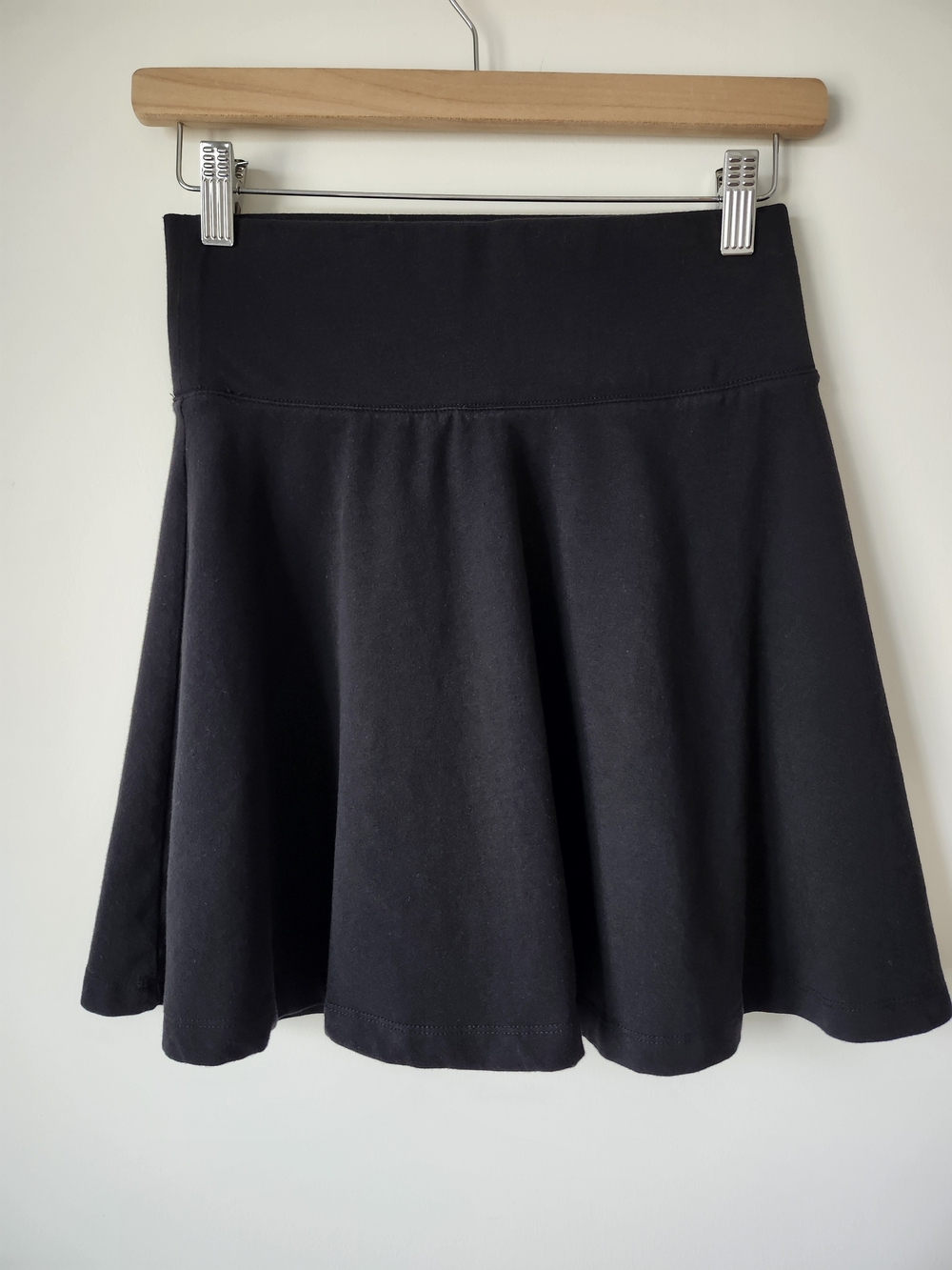 Black Flared Mini Skirt - Picture 2 of 6